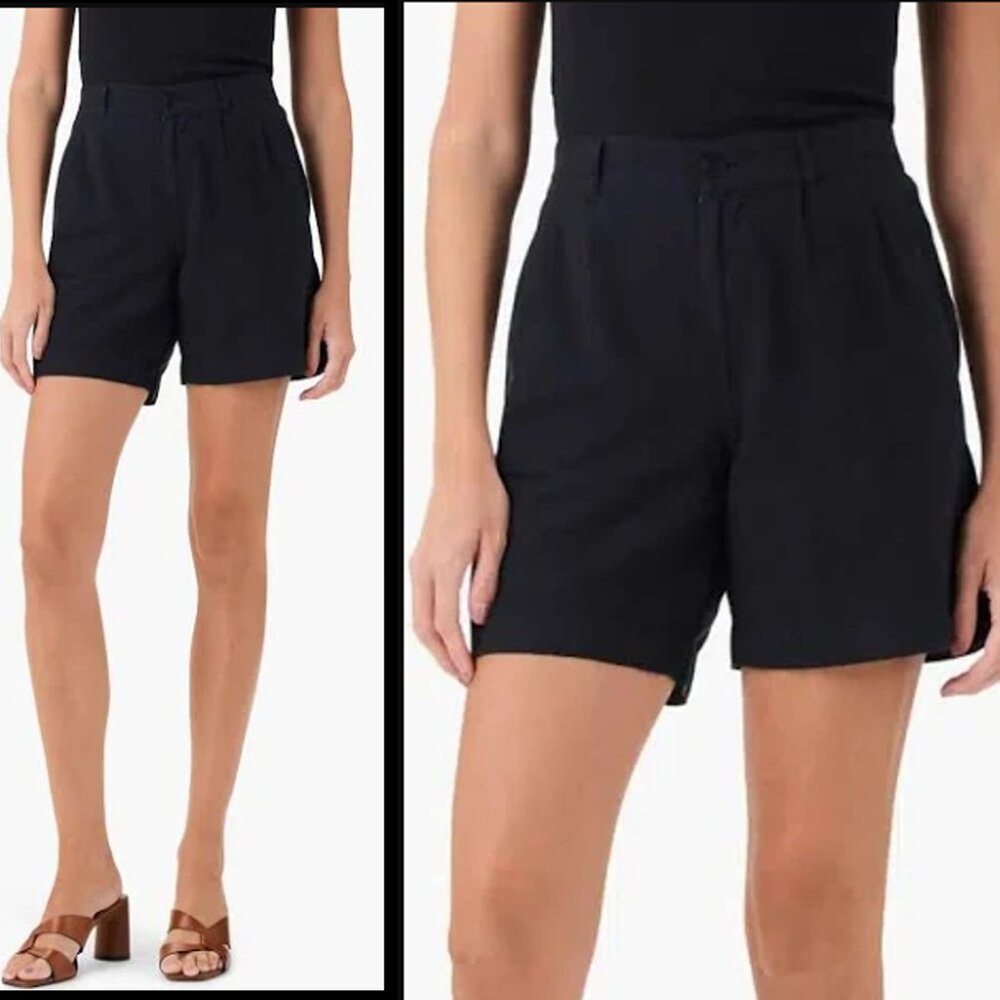 Linen Trouser Short Black